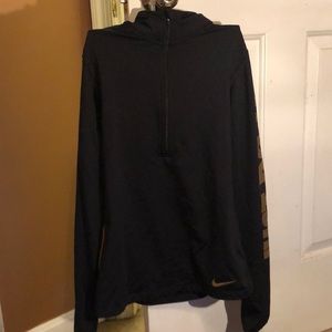 Nike Dri- fit black half zip jacket